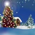 クリスマスカード雪景色